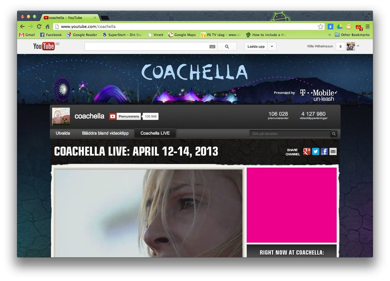 YouTube sänder hela Coachella-festivalen