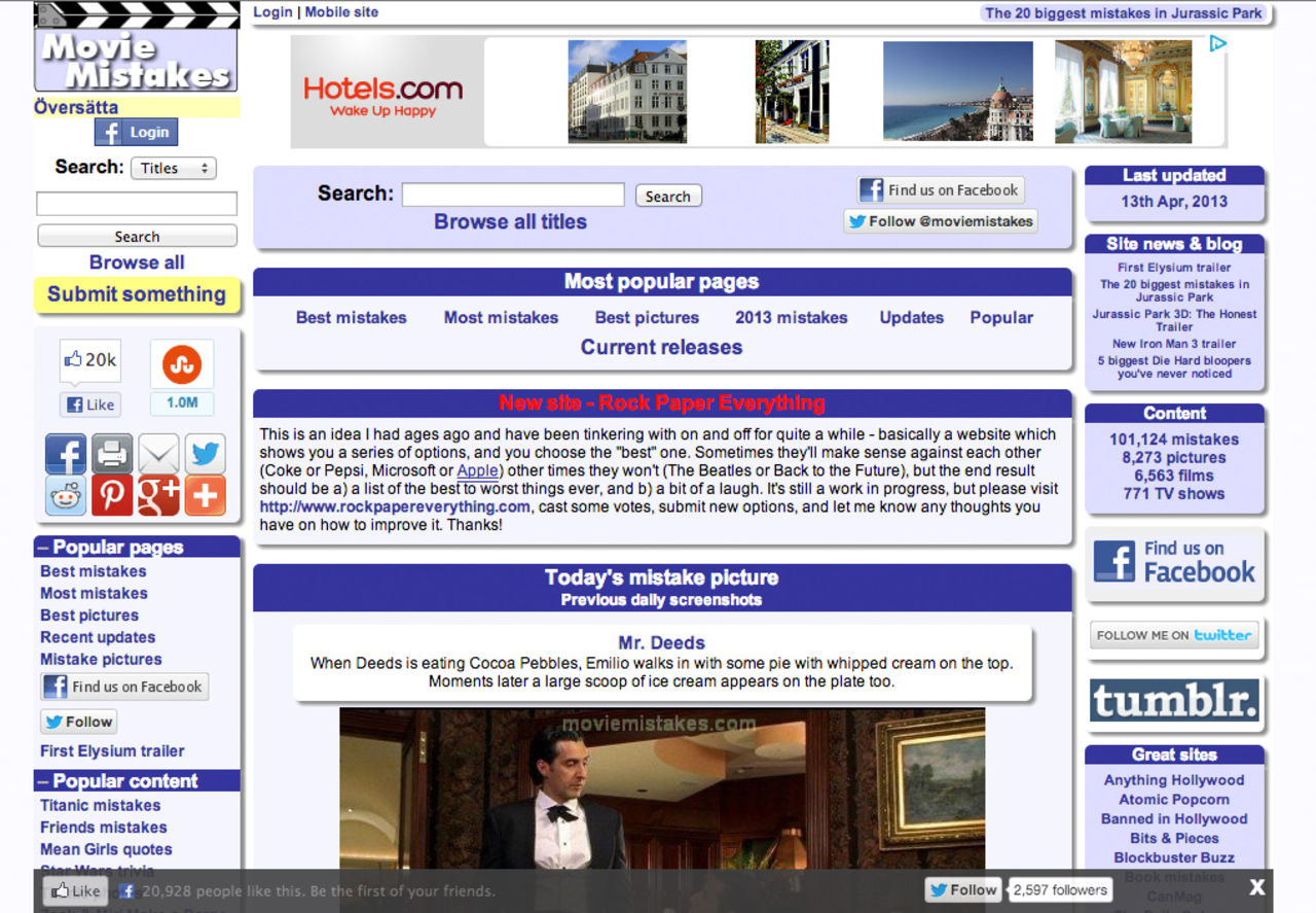 Sökmotor över misstag