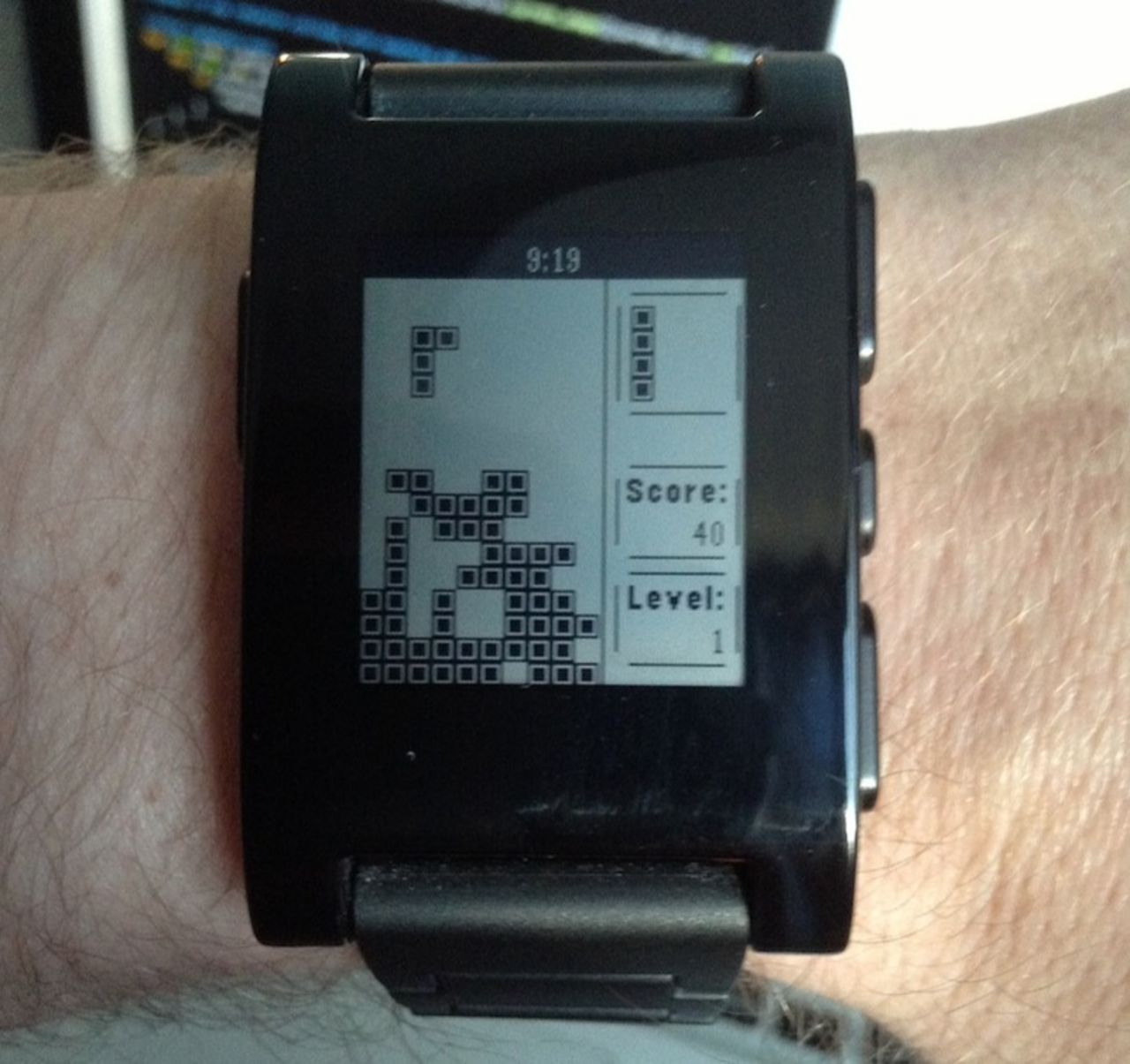 Spela Tetris på Pebble
