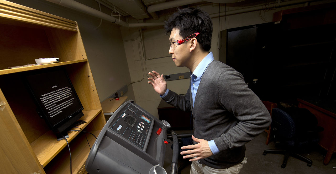 Skärm för löpbandsjoggare