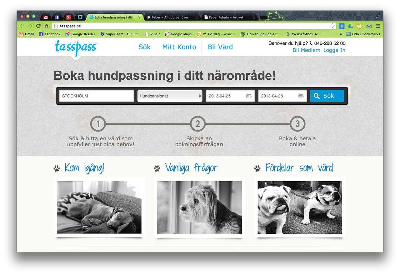 Boka hundpassning med Tasspass
