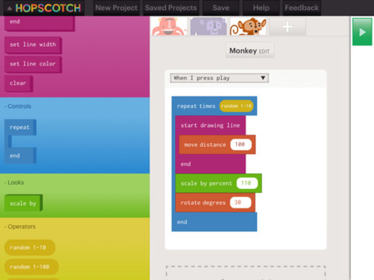 Hopscotch HD lär barn att koda