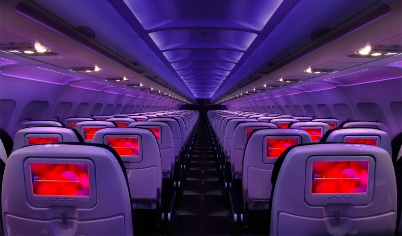 Ragga på flygplanet med Virgin America