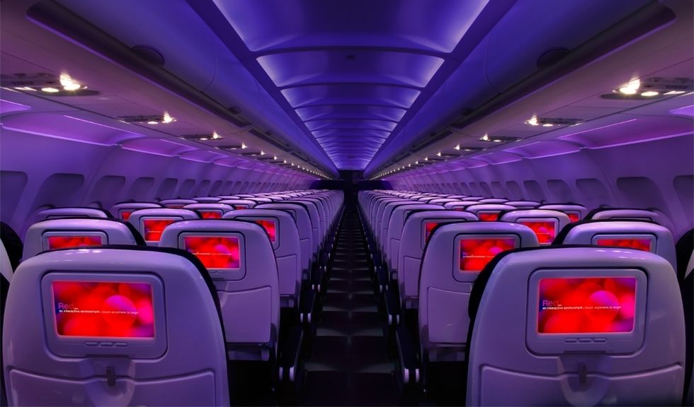 Ragga på flygplanet med Virgin America