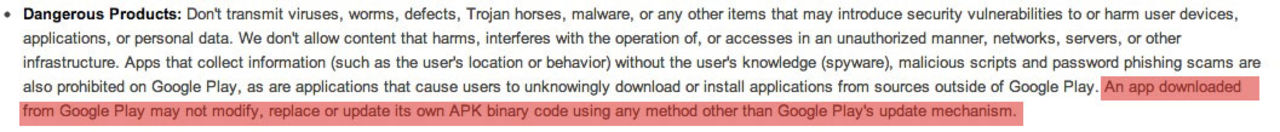 Google ändrar avtal för Android-utvecklare