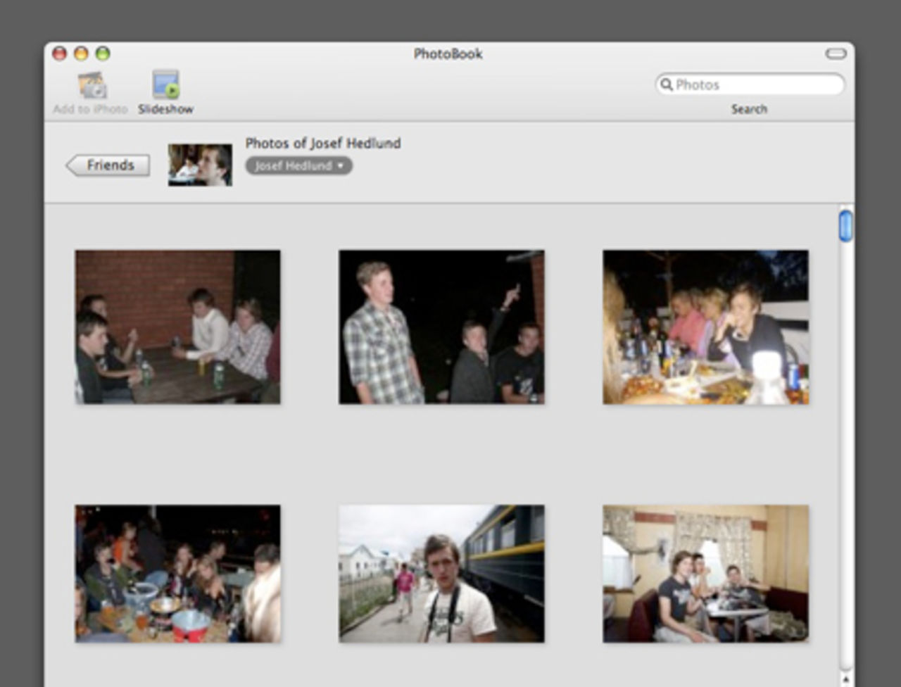 Bläddra bilder på Facebook med PhotoBook