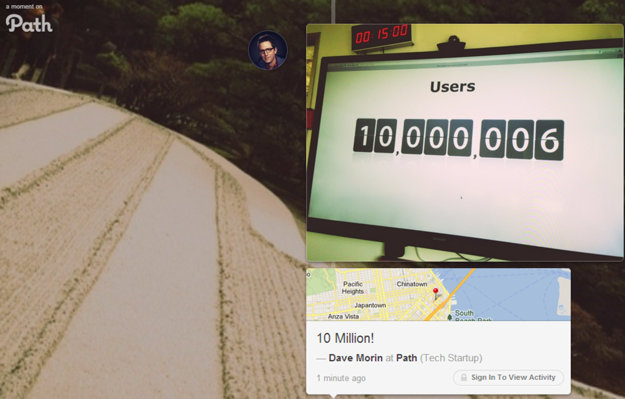 Path har nu 10 miljoner användare