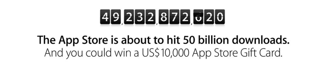 Snart 50 miljarder appar nedladdade från App Store