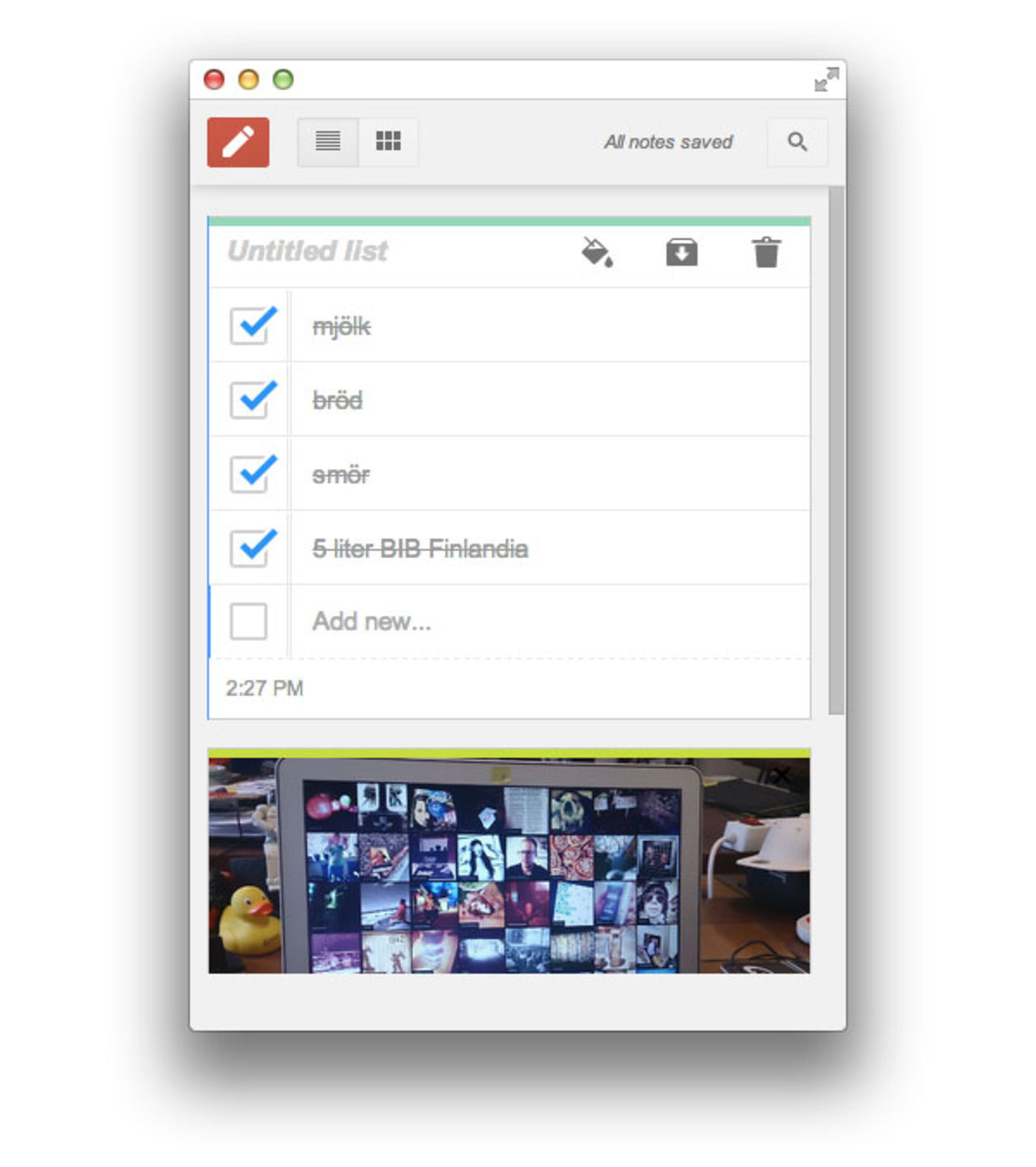 Chrome-app till Google Keep