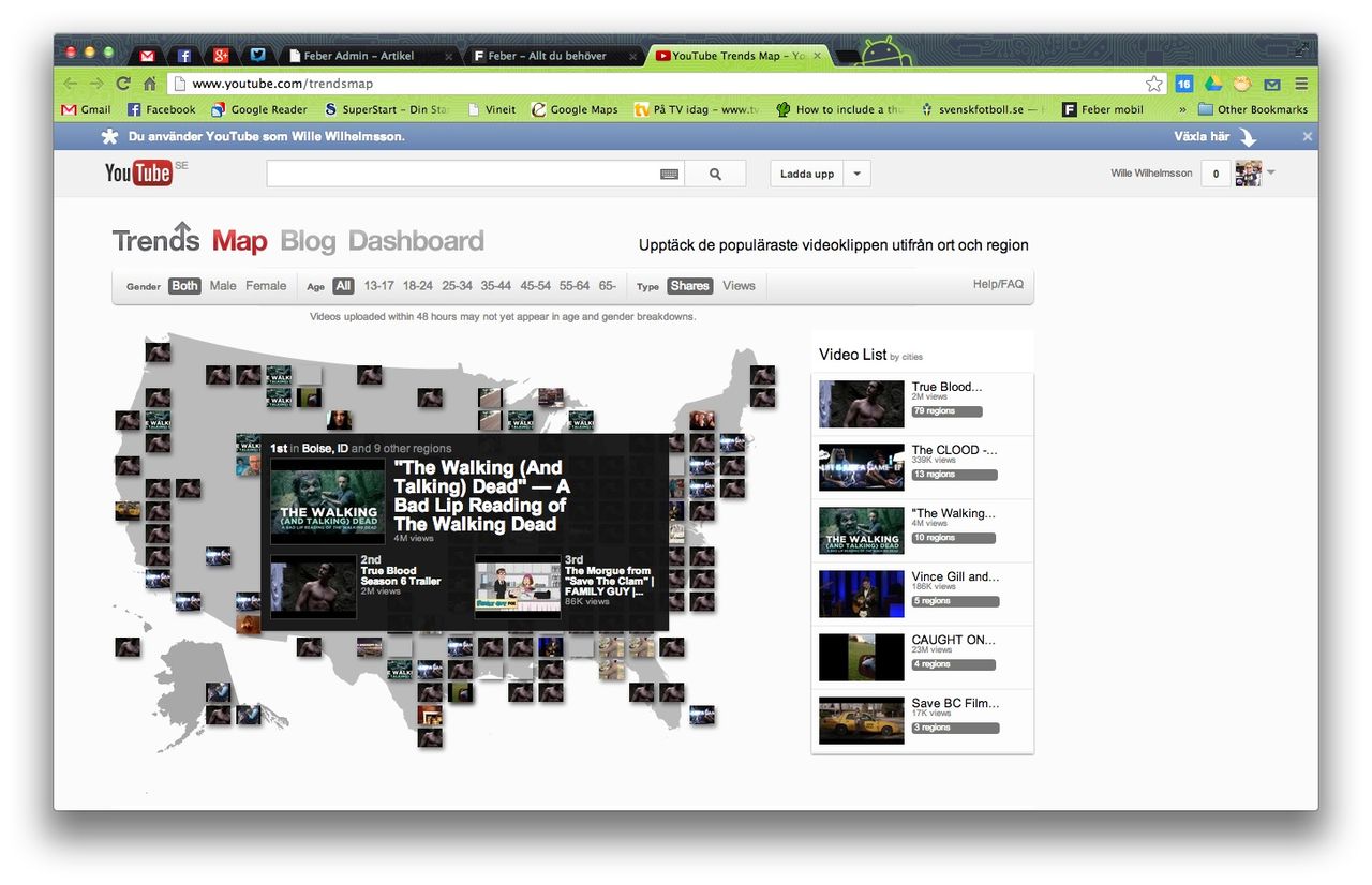 Kolla in vad som är populärt på YouTube i USA