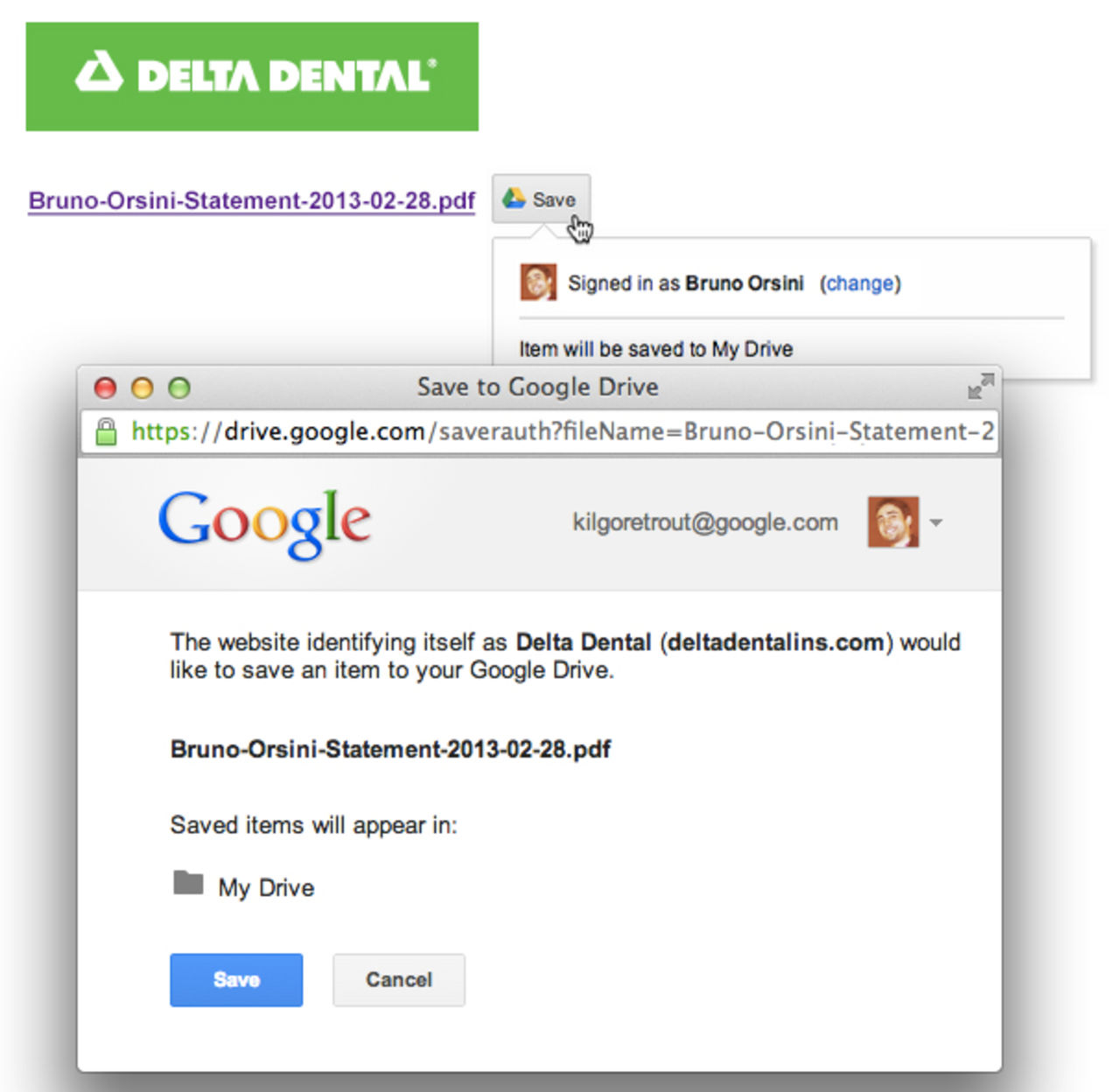 Spara enkelt från webben till Google Drive