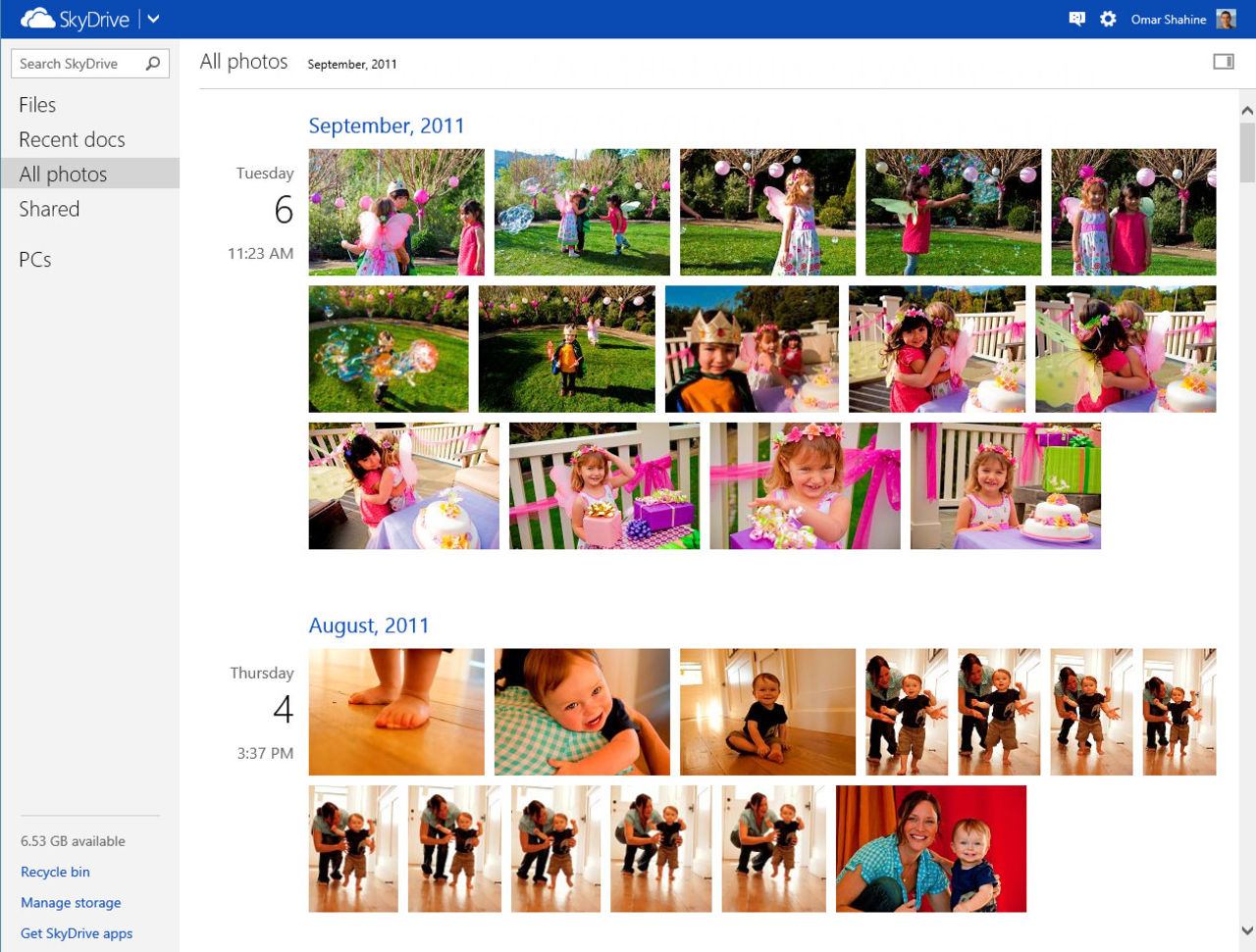 Microsoft SkyDrive får foto-timeline