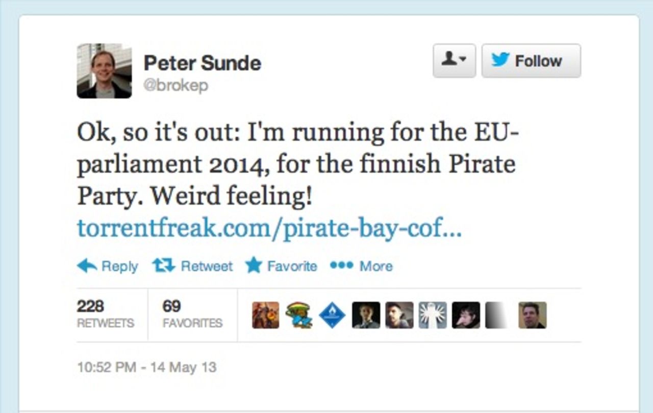 Peter Sunde ger sig in i politiken