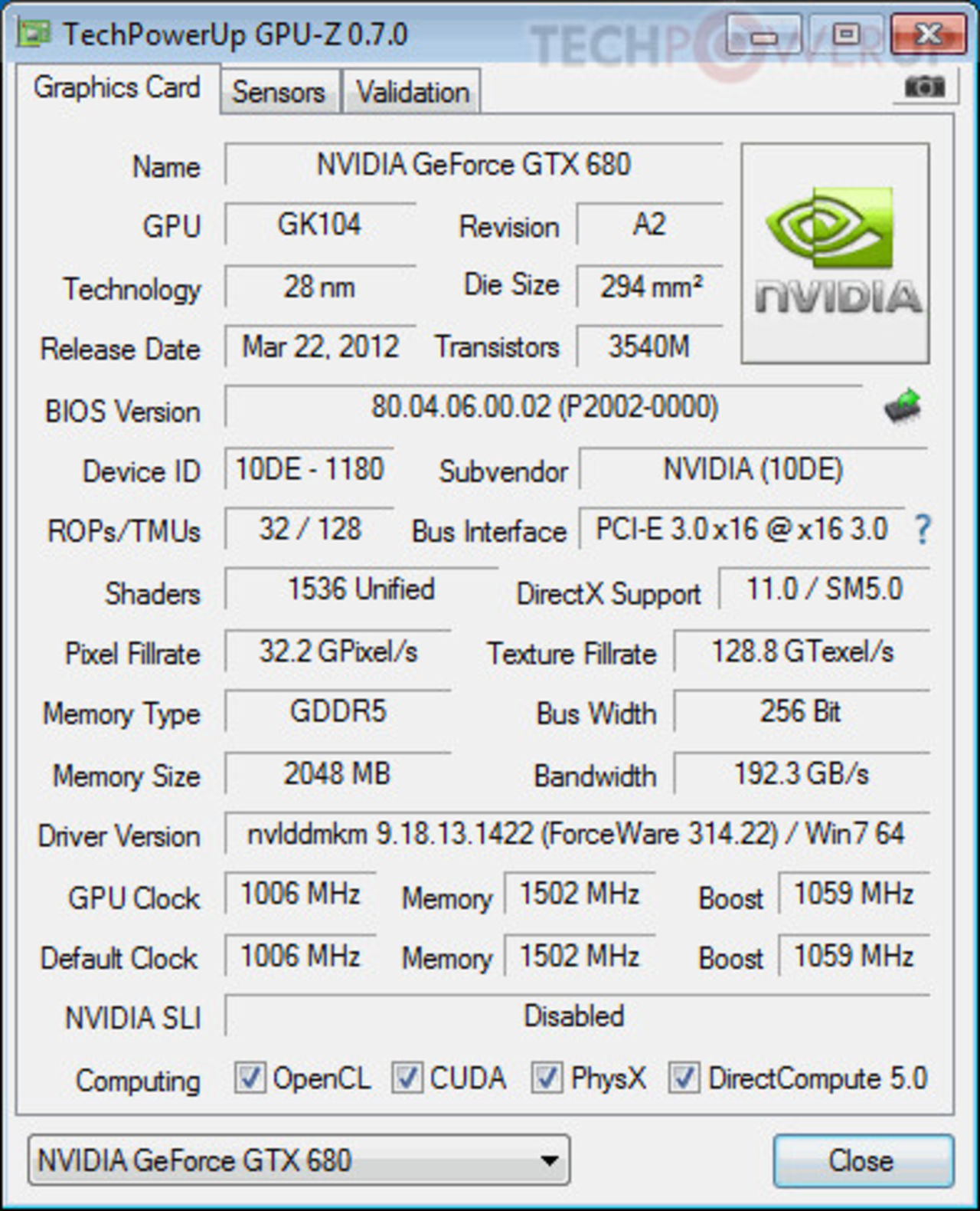 GeForce GTX 770 är GeForce GTX 680 med tweakat BIOS