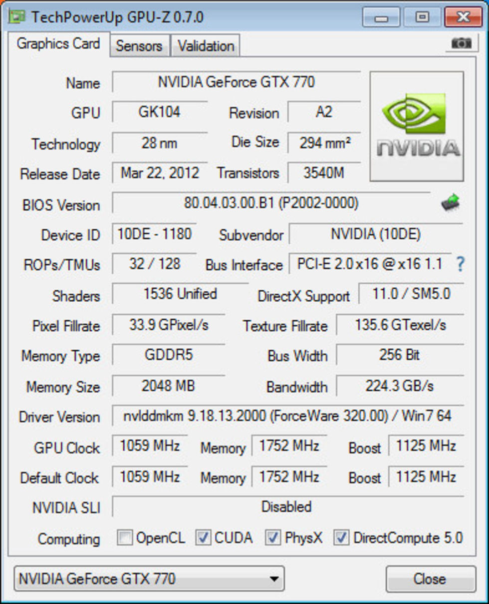 GeForce GTX 770 är GeForce GTX 680 med tweakat BIOS