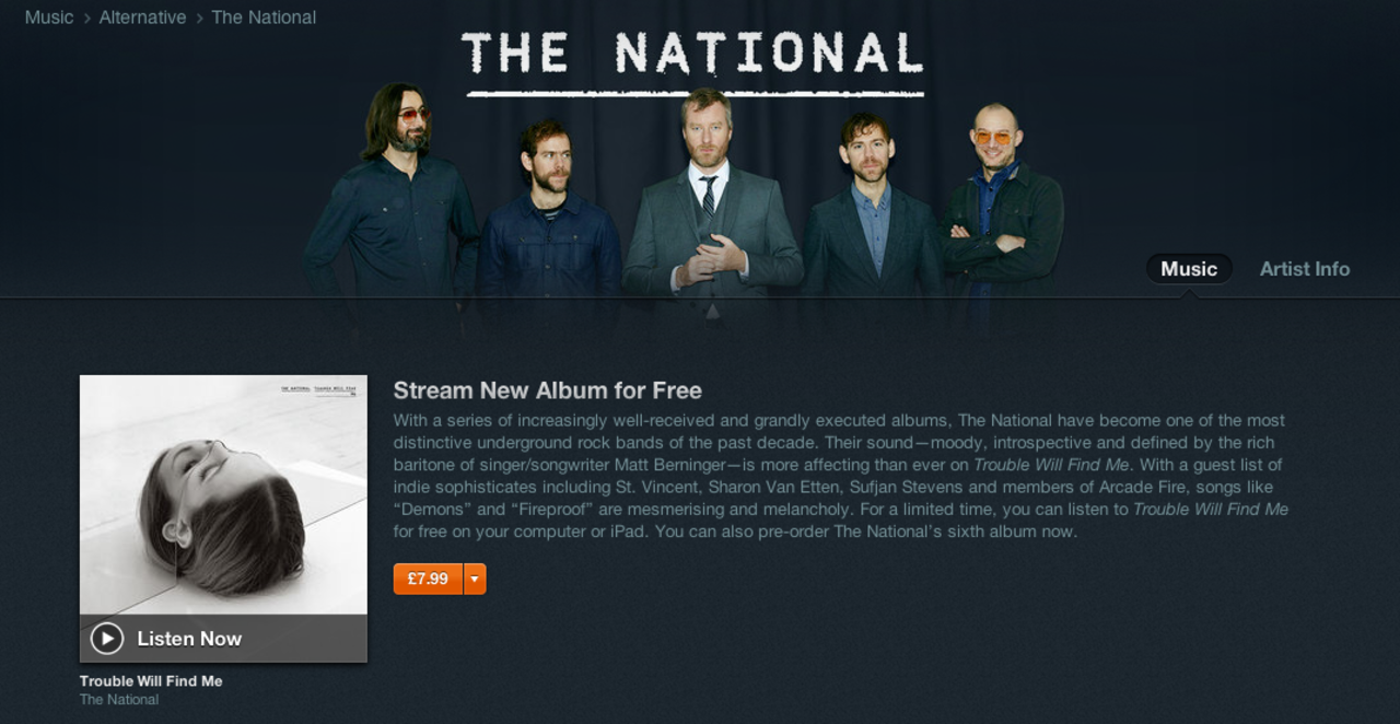 Streama The Nationals nya album