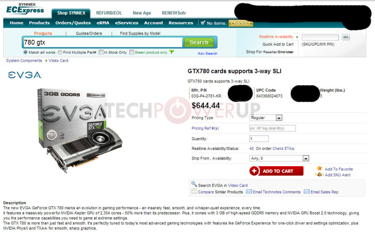 Distributör hintar om pris för GeForce GTX 780