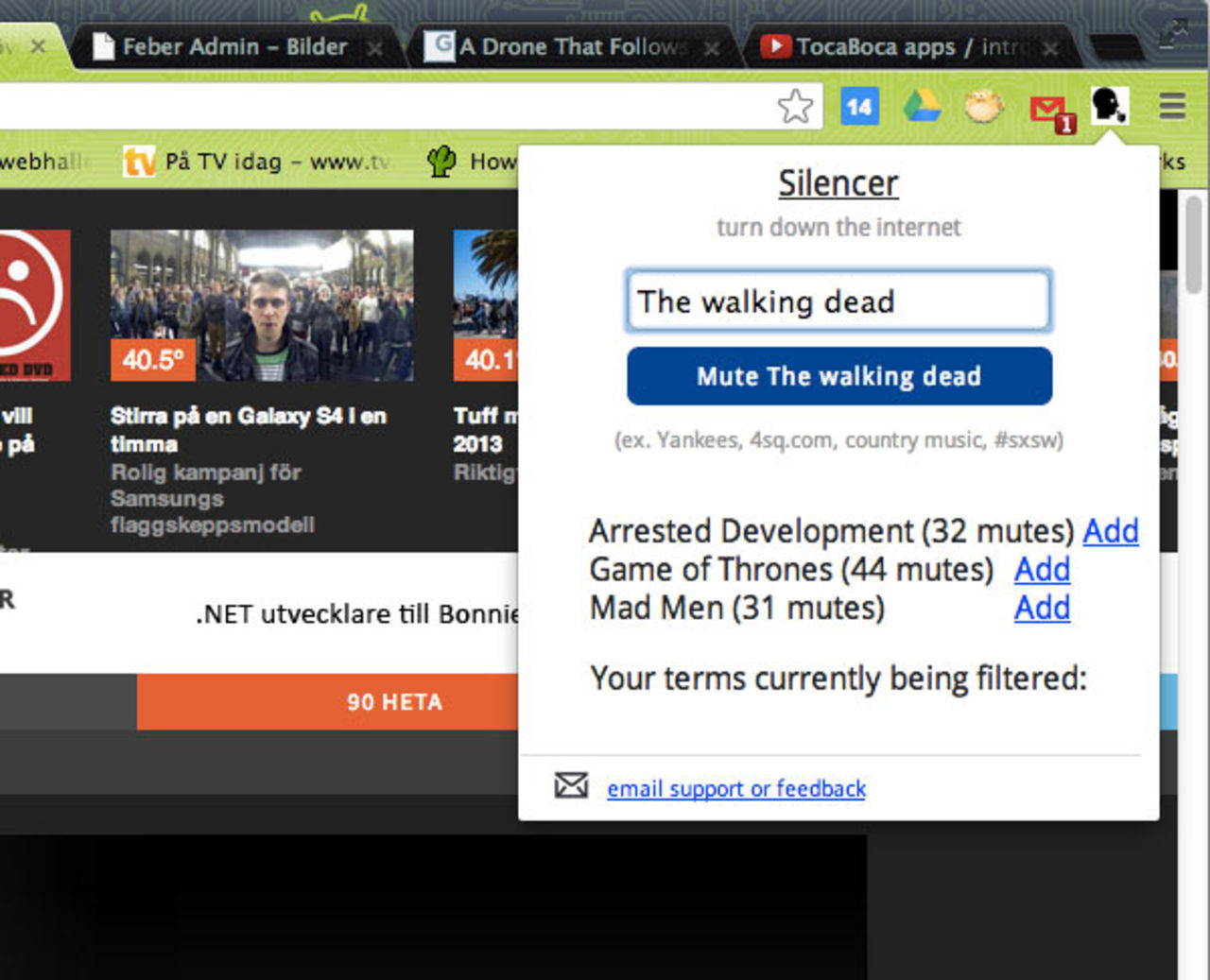 Undvik spoilers i sociala medier