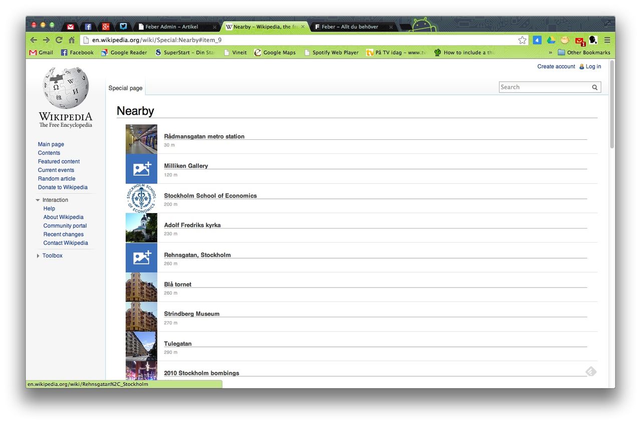 Wikipedia lanserar nära-sida