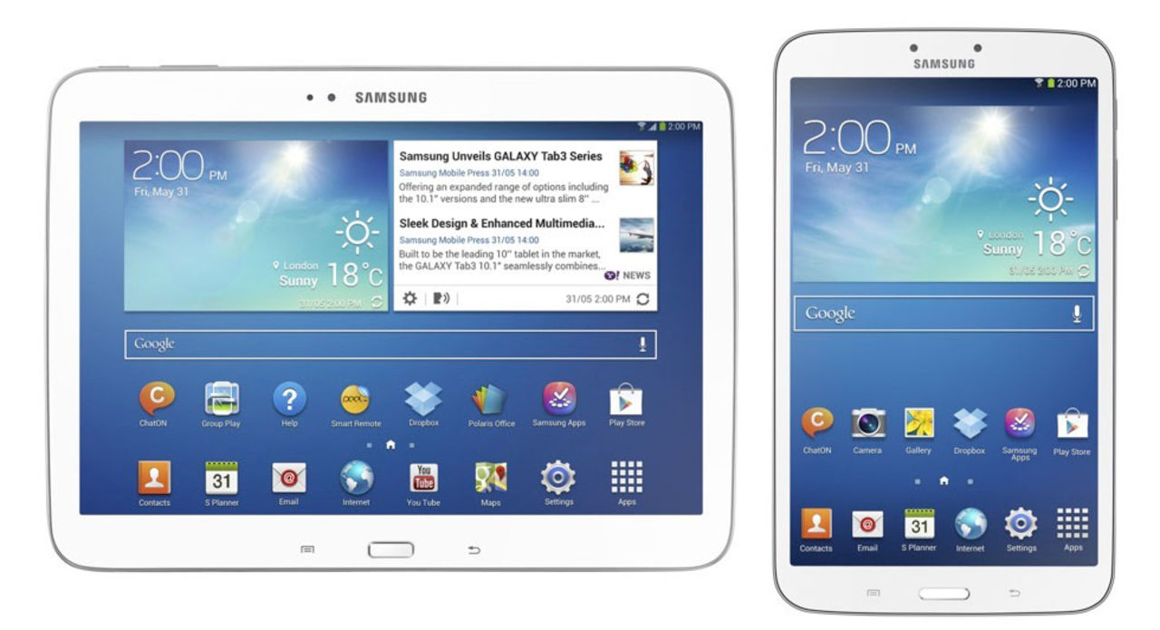 Samsung presenterar Galaxy Tab 3 i nya storlekar