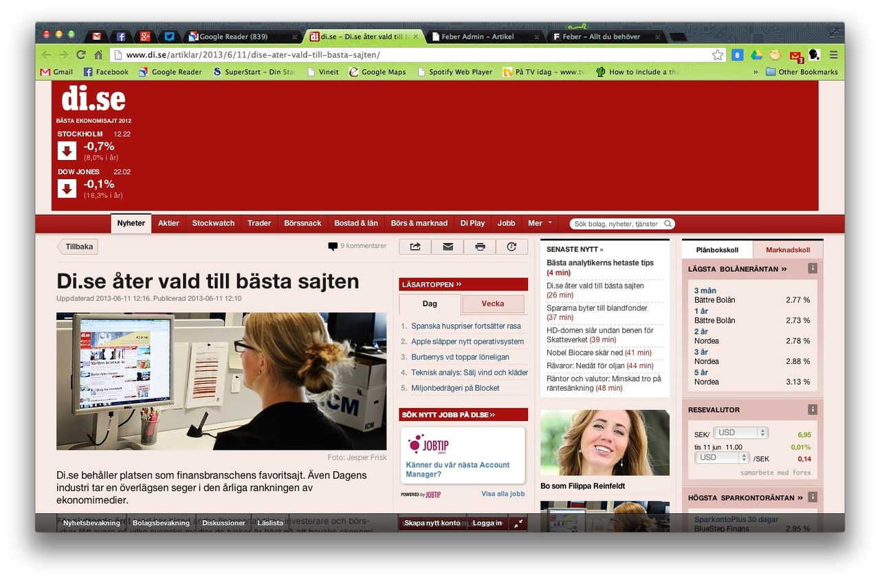 DI.se utsedd till bästa finanssajten