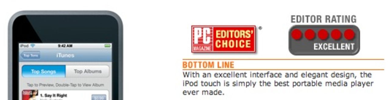 PC Magazine ger iPod Touch toppbetyg