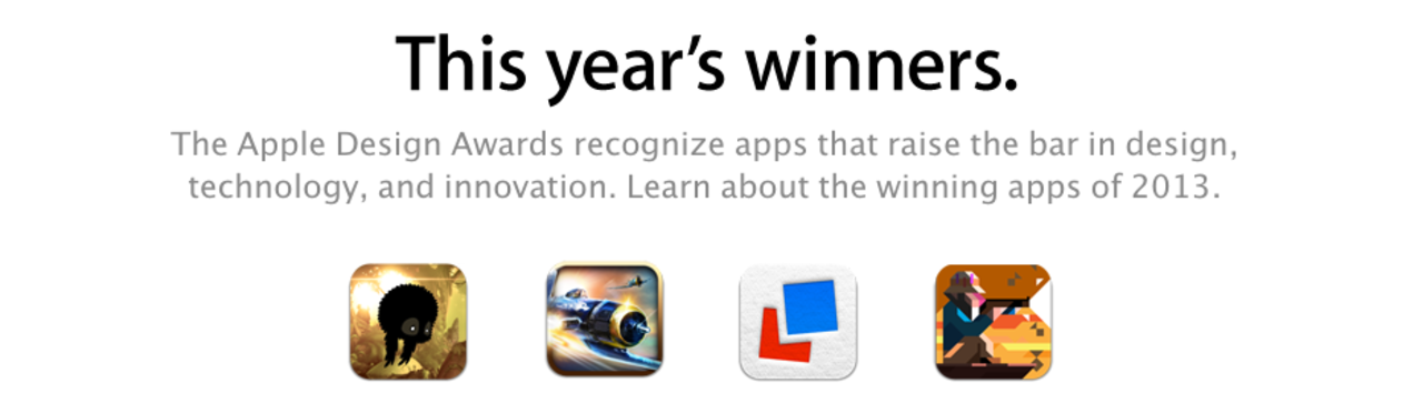 Apple har belönat fyra väldesignade spel