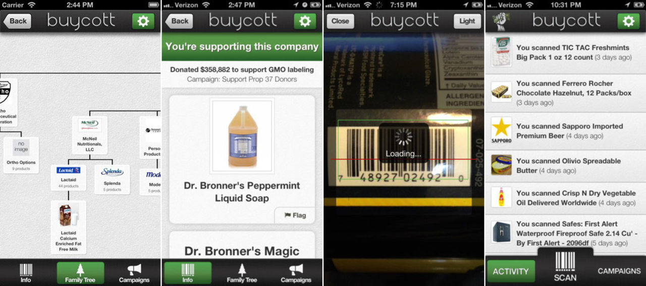 Buycott håller koll på så att du köper rätt grejer