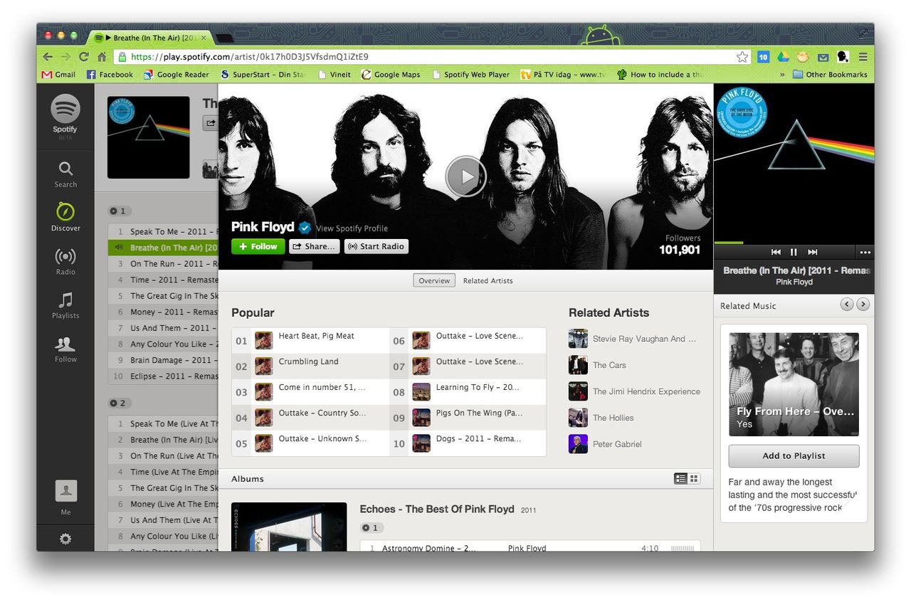 Nu finns Pink Floyd på Spotify