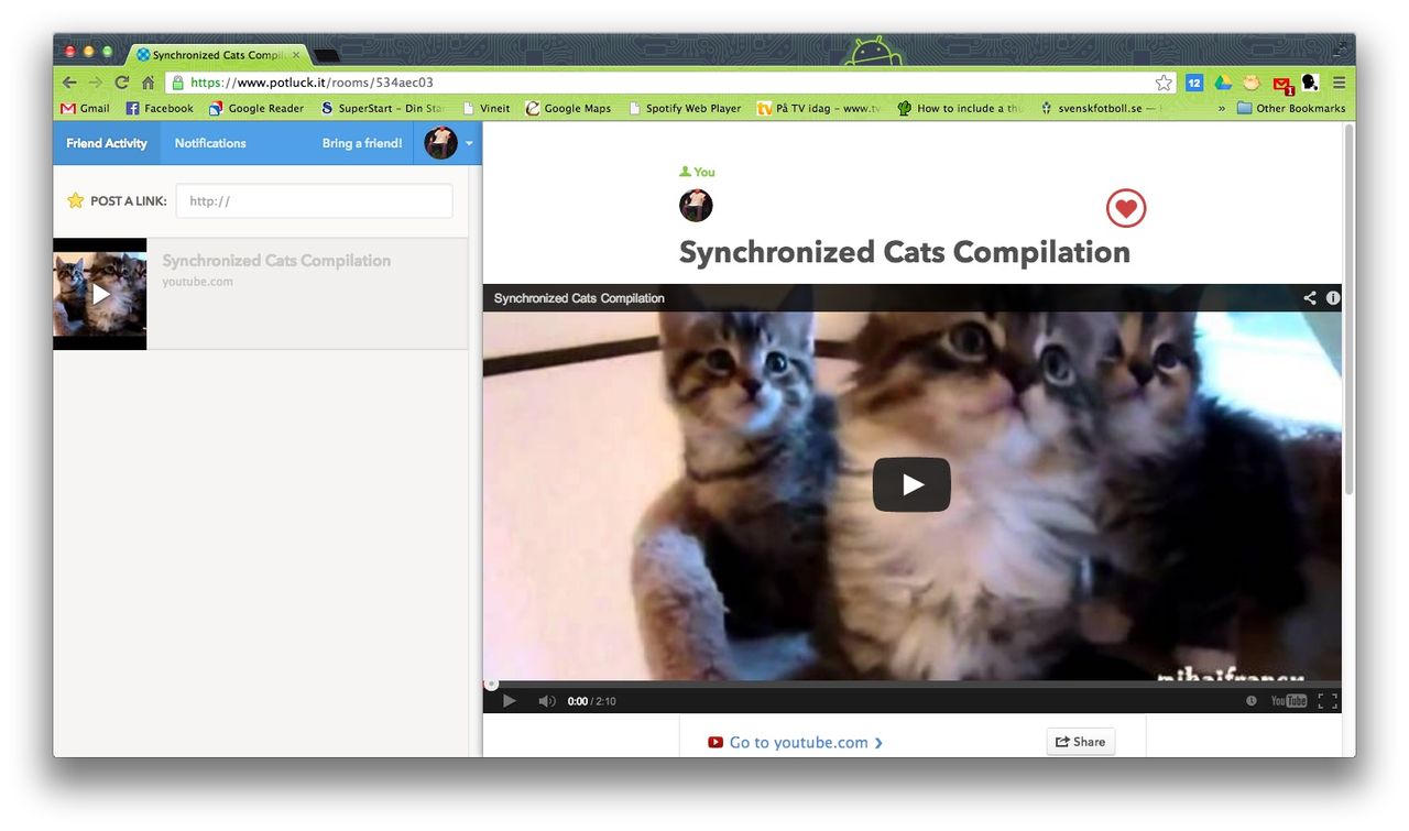Potluck - Twitter-liknande tjänst där man bara postar länkar