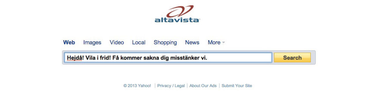 Hejdå Altavista!