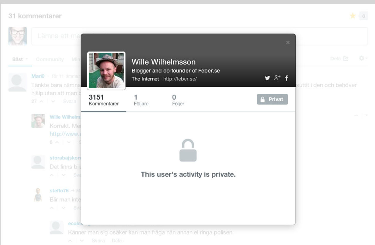 Nu kan du göra din historia i Disqus privat