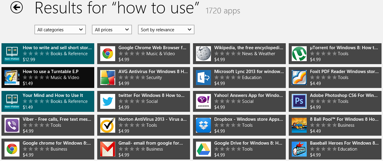 Flertalet fejkappar upptäckta i Windows Store