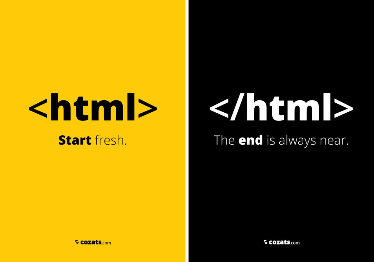 Vykort med HTML-motiv
