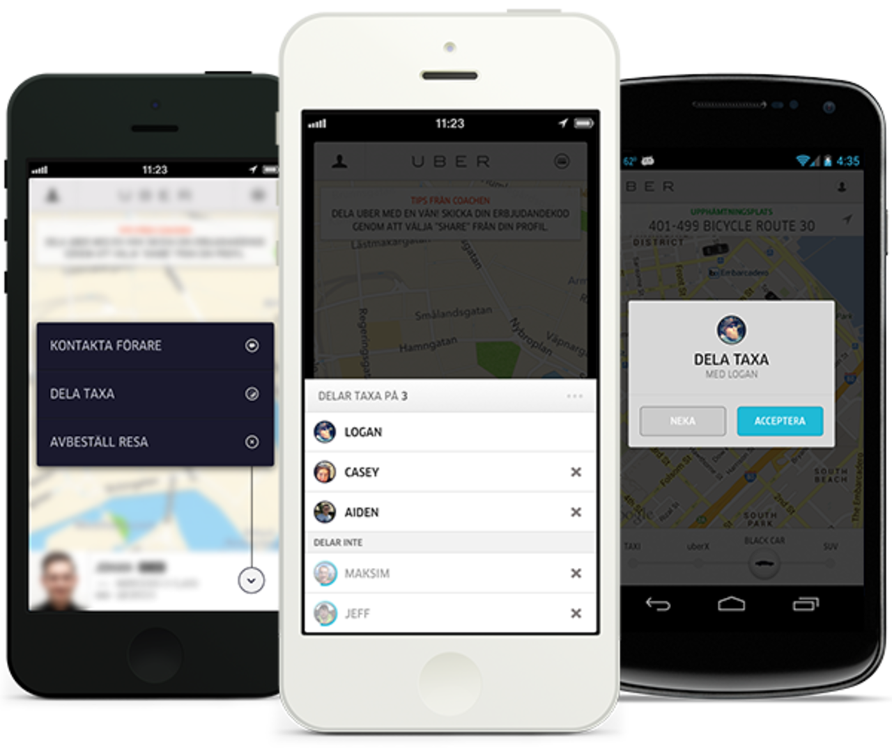 Dela din Uber med polarna