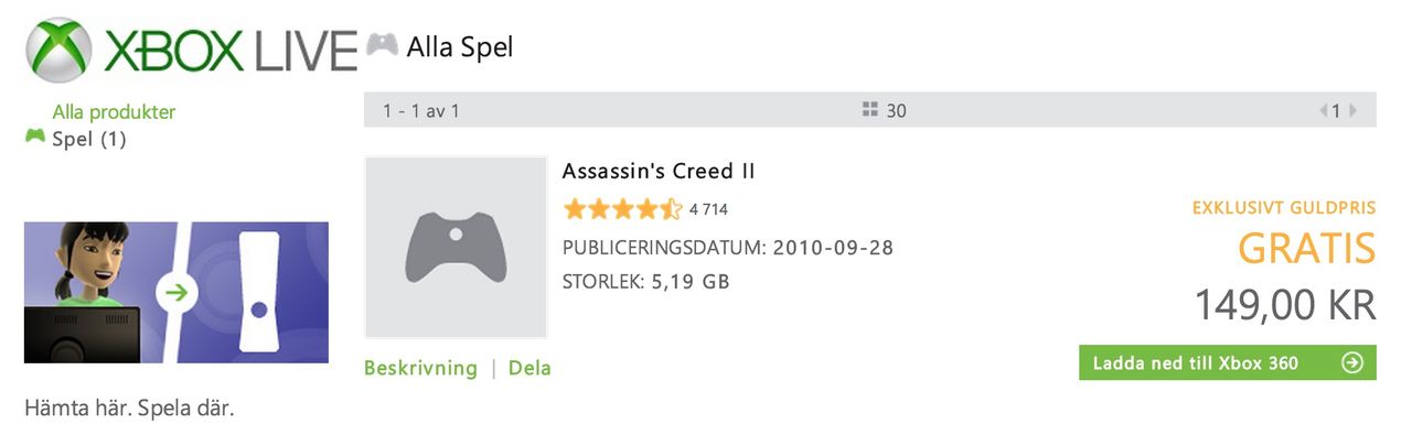 Assassin's Creed II är nu helt gratis