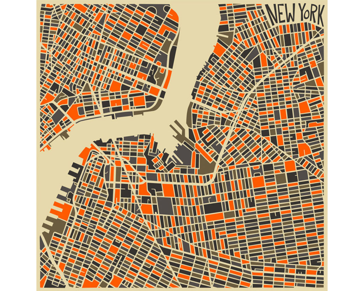 Abstrakta stadskartor