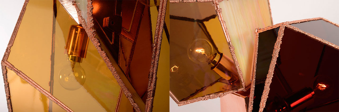 Lampor med kopparplätering