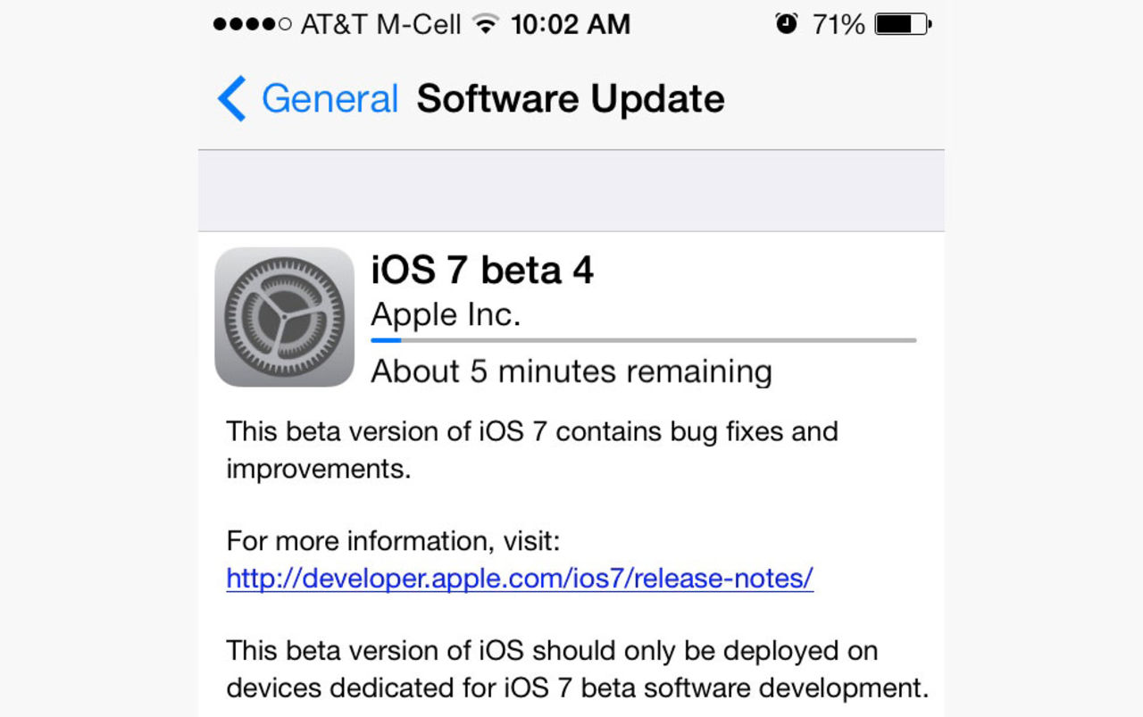 iOS 7 Beta 4 släppt