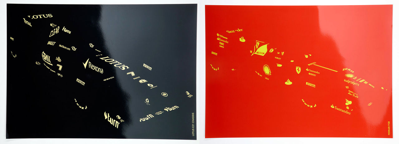 Så mycket reklam är det på en F1-bil