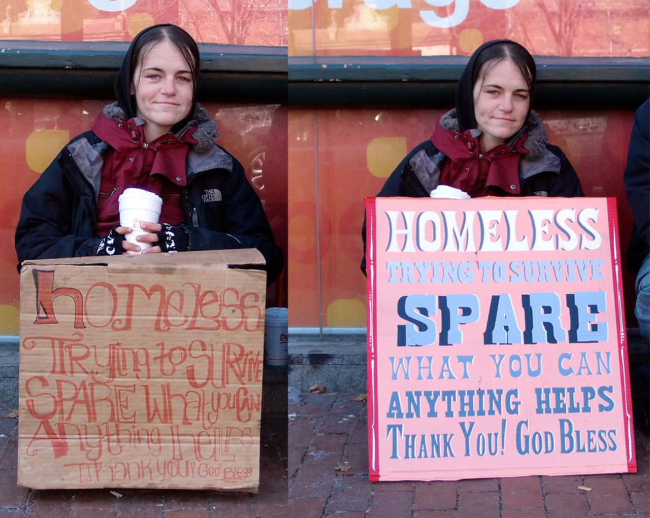 Signs for the homeless