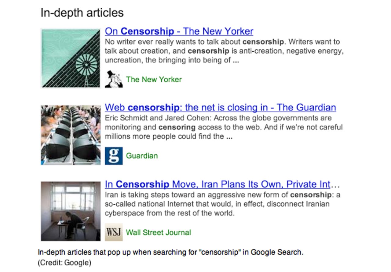 Google vill hjälpa dig hitta ingående artiklar