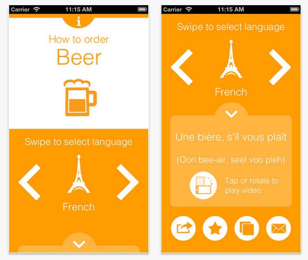 App som lär en hur man beställer en öl