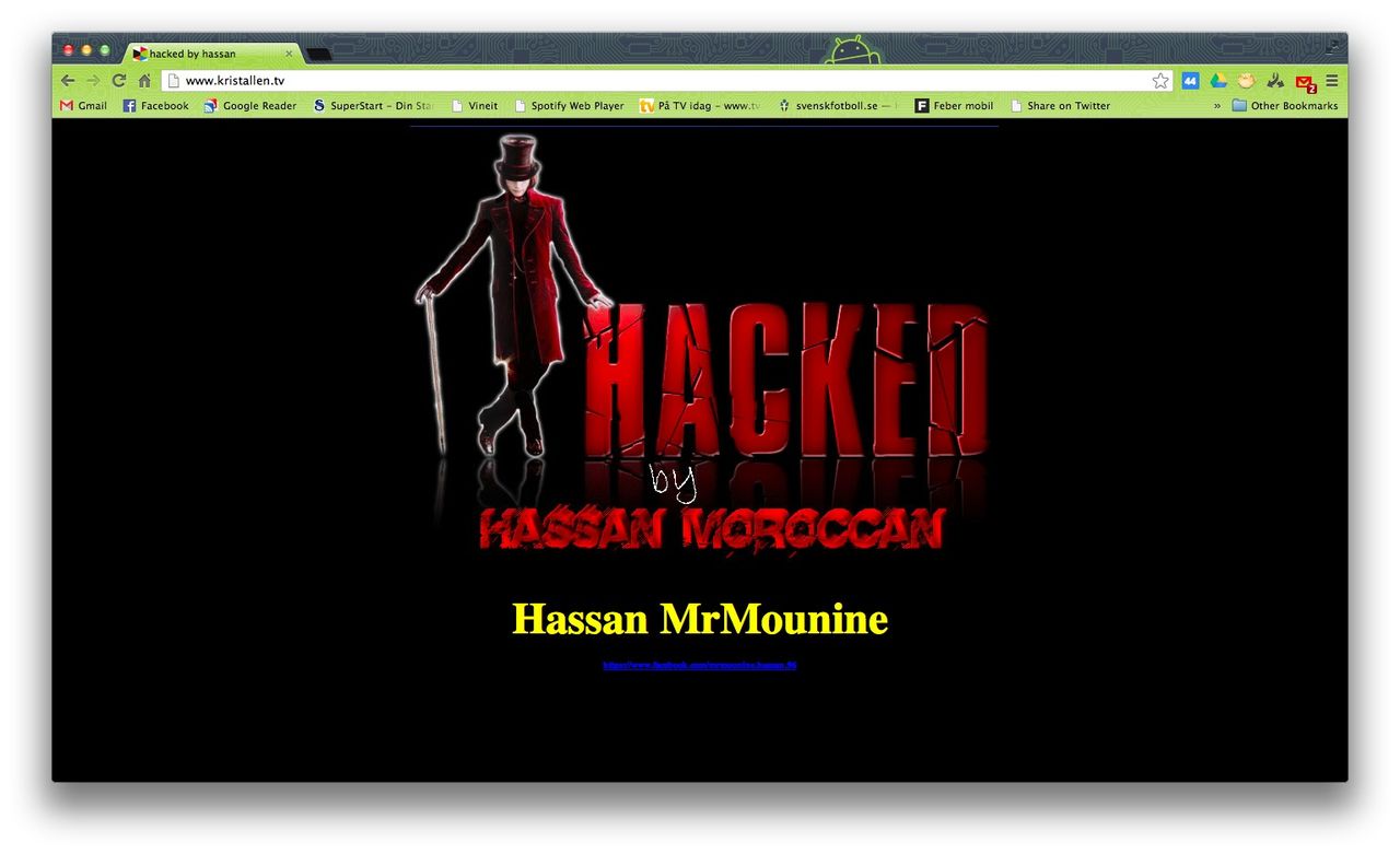 TV-galan Kristallens sajt hackad