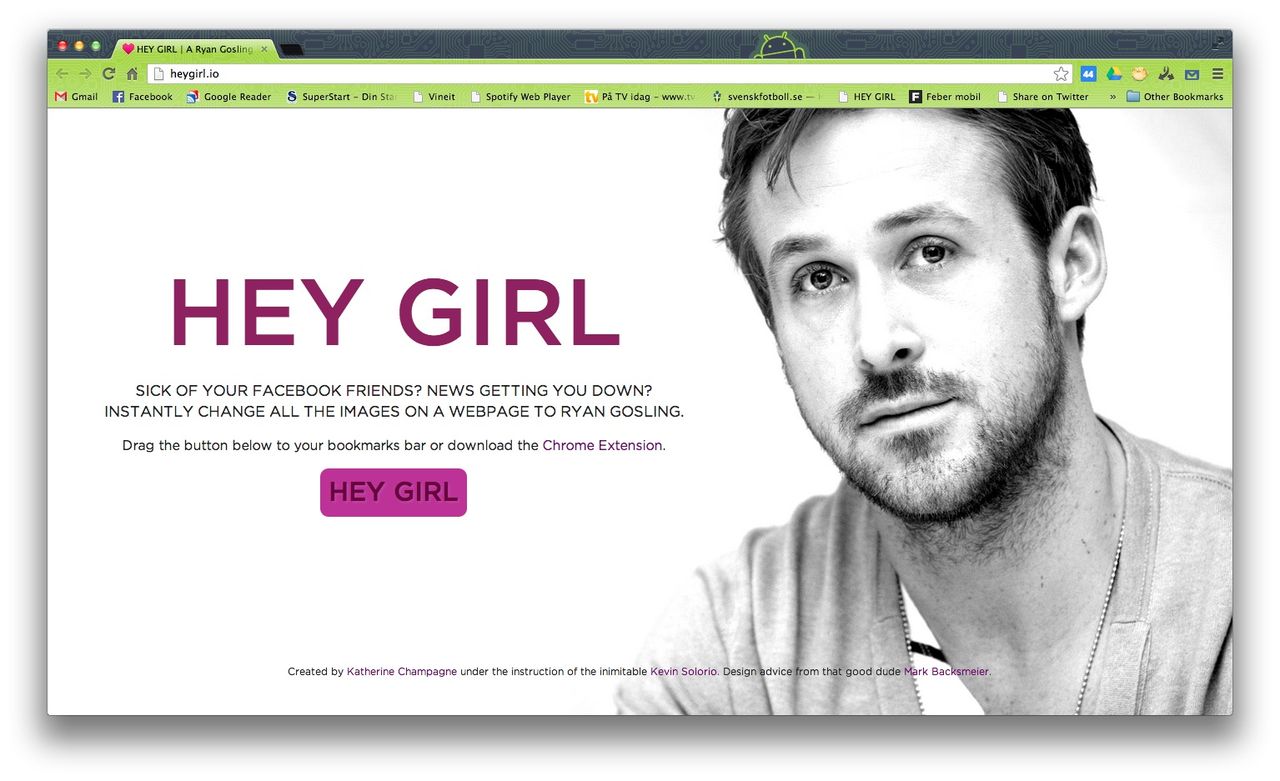 Hey Girl - Goslingifiera din surfupplevelse