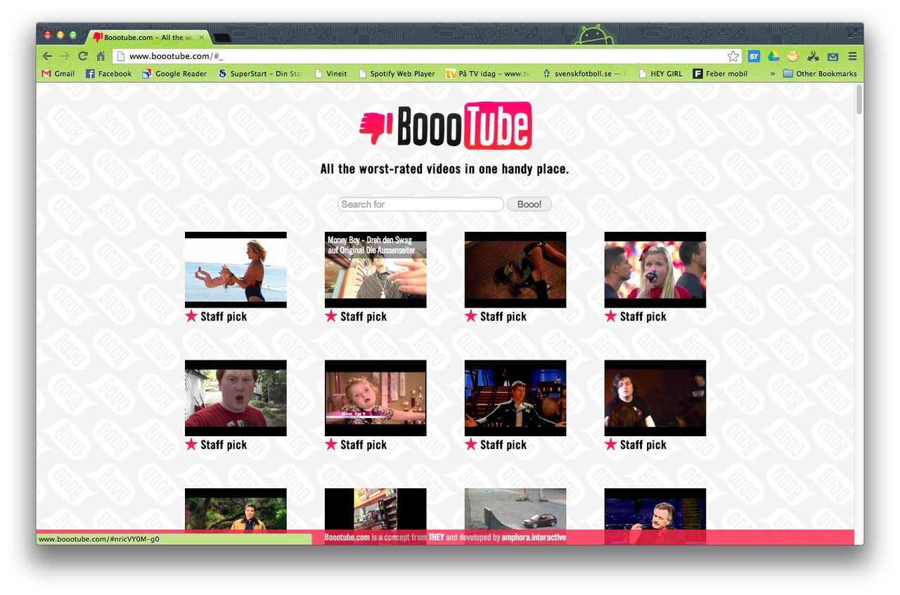 Kolla in nätets sämsta videos på BooooTube