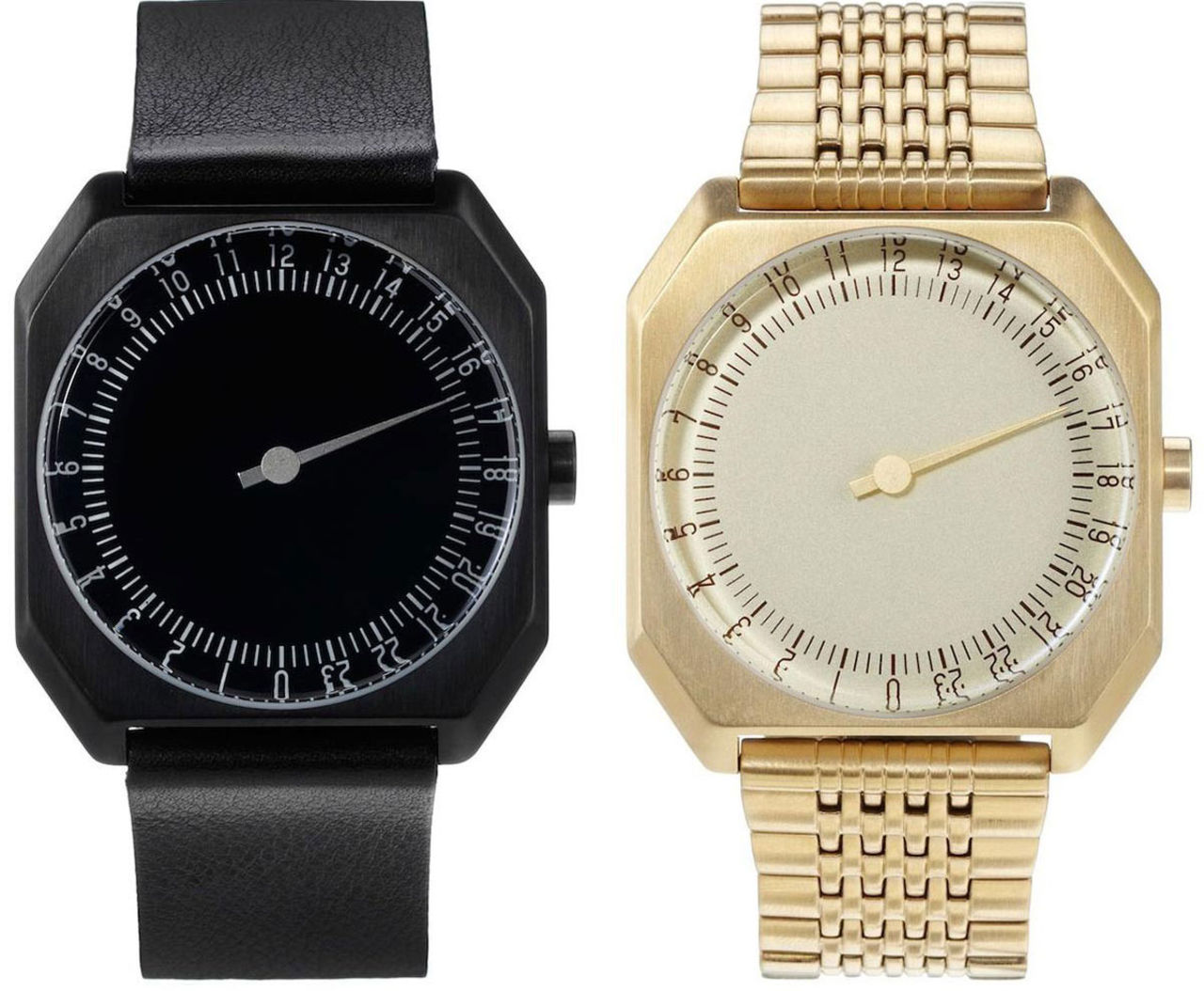 Klockorna från Slow har bara en visare