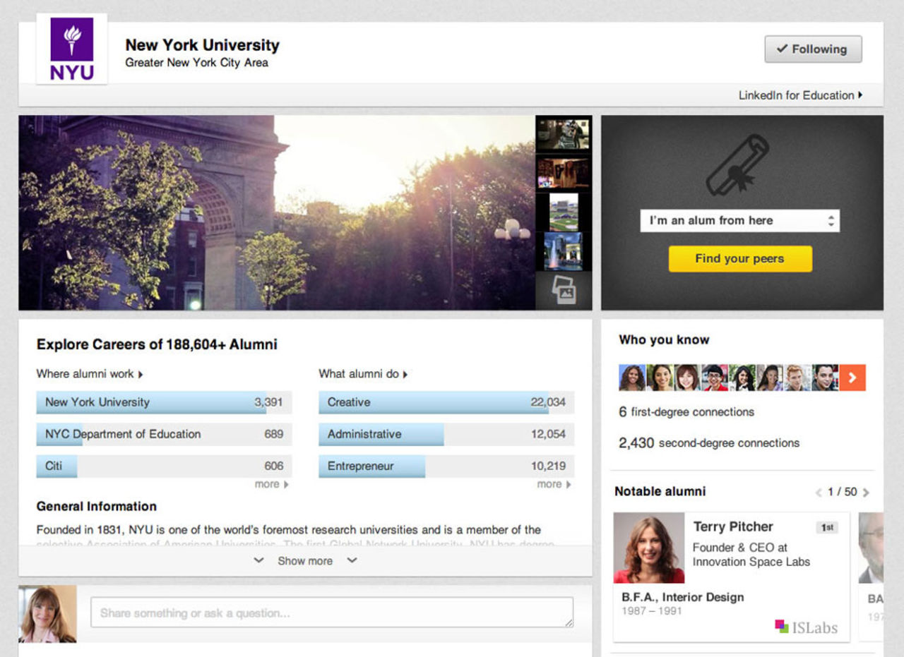 LinkedIn lanserar tjänst för studenter