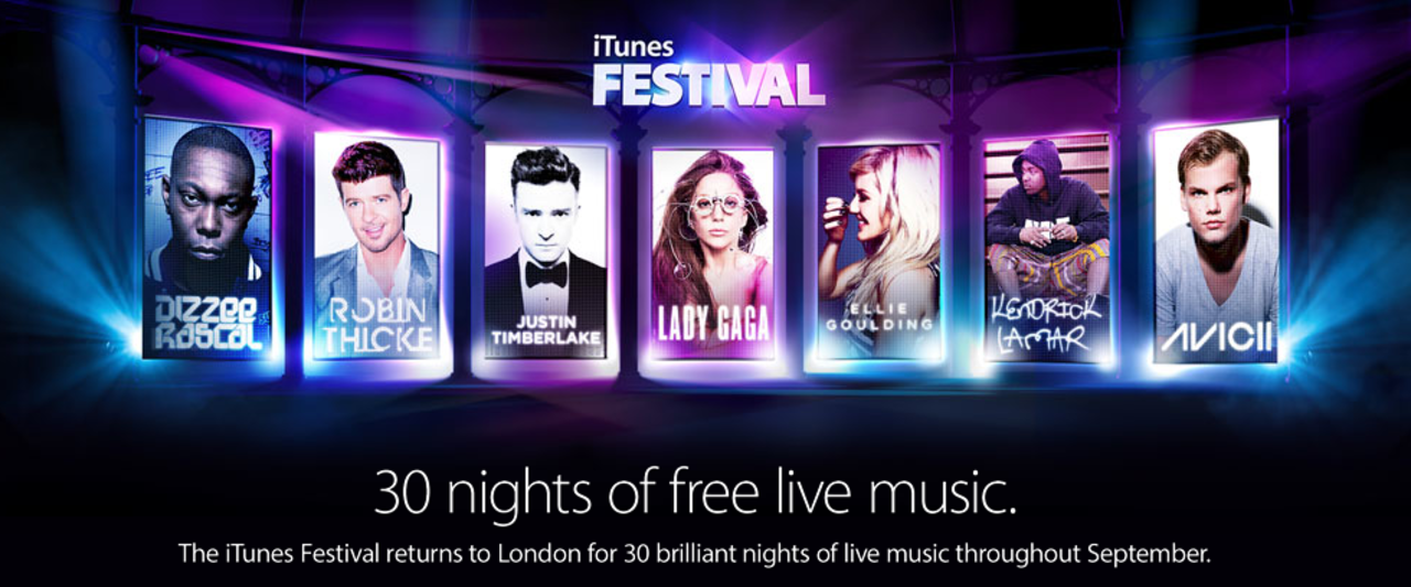 Nu finns iTunes festival-appen i din Apple TV