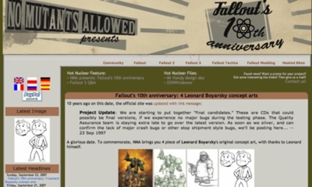 Fallout snart 10 år